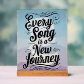 Elk liedje is een nieuwe reis acryl bord (Neutraal)