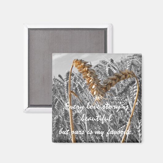 Elk liefdesverhaal is een mooie Quote Magnet (Voorkant / Achterkant)
