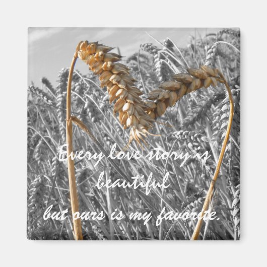 Elk liefdesverhaal is een mooie Quote Magnet (Voorkant)