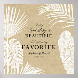 Elk liefdesverhaal is een prachtig Tropisch Leaf L Poster