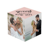 Elk liefdesverhaal is mooi 4 bruiloft foto kubus (Achter hoekig)