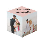 Elk liefdesverhaal is mooi 4 bruiloft foto kubus (Voorkant hoekig)