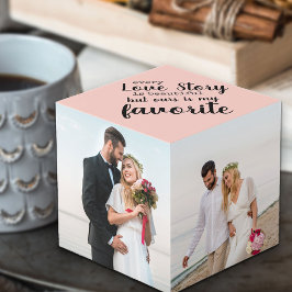 Elk liefdesverhaal is mooi 4 bruiloft foto kubus