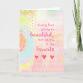 Elk liefdesverhaal is prachtig feestdagen kaart (Voorkant)