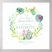 Elk liefdesverhaal is prachtige Cactus Succulent A Poster (Voorkant)