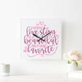 Elk liefdesverhaal vierkante klok (Huis)