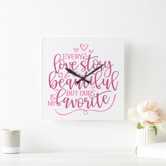 Elk liefdesverhaal vierkante klok (Huis)