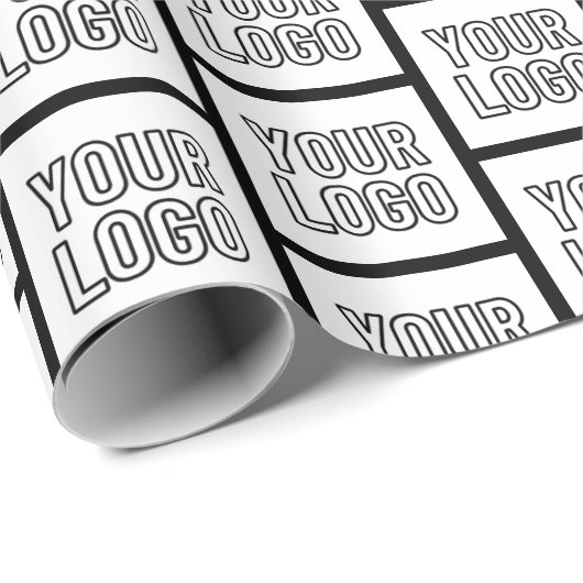 Elk logo of afbeelding eenvoudig modern herhalend  cadeaupapier (Rol Hoek)