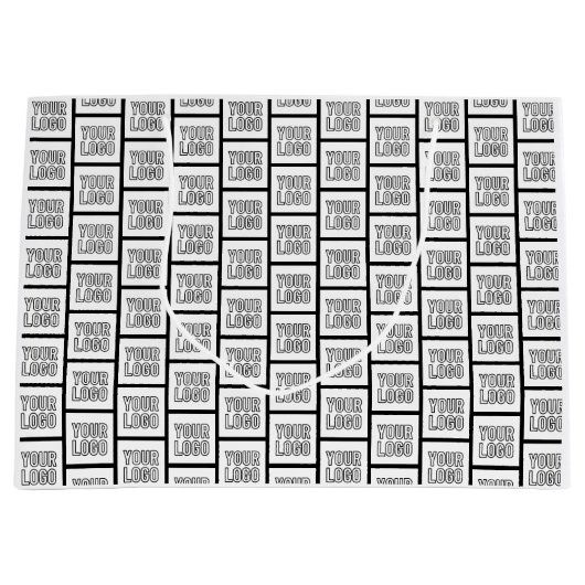 Elk logo of afbeelding herhalend patroon groot cadeauzakje (Voorkant)