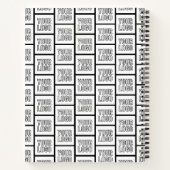 Elk logo of afbeelding herhalend patroon notitieboek (Achterkant)