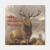 ELK MAGNETS MOUNTAIN "WILD WONDERFUL WYOMING" MAGNEET (Voorkant)