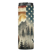 Elk Majesty Under Red Moon Thermosbeker (Achterkant)