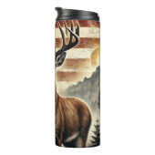 Elk Majesty Under Red Moon Thermosbeker (Geroteerd rechts)