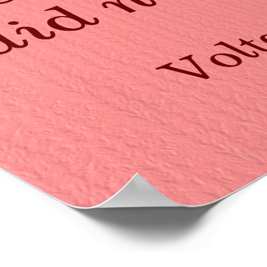 Elk man schuldig — Voltaire Poster (Hoek)