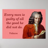 Elk man schuldig — Voltaire Poster (Voorkant)
