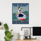 Elk meisje dat naar de overwinning gaat poster (Thuiskantoor)