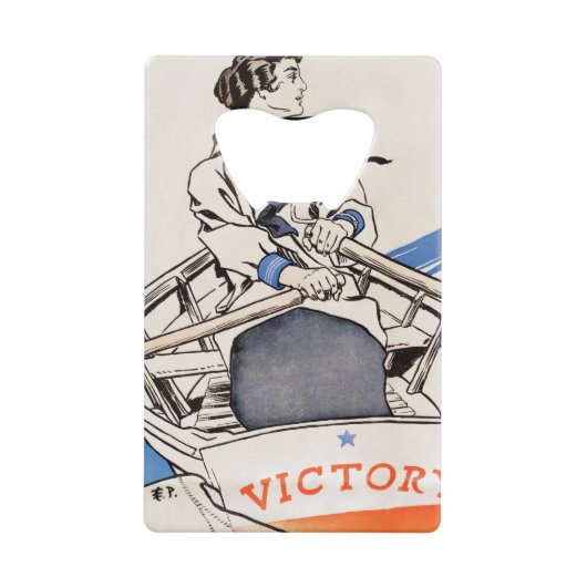 Elk meisje dat naar de overwinning van Edward Penf Creditkaart Flessenopener (Voorkant)