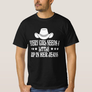 Elk meisje heeft een kleine riem nodig in haar Jea T-shirt