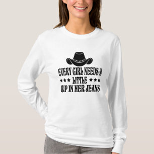 Elk meisje heeft een kleine riem nodig in haar Jea T-shirt