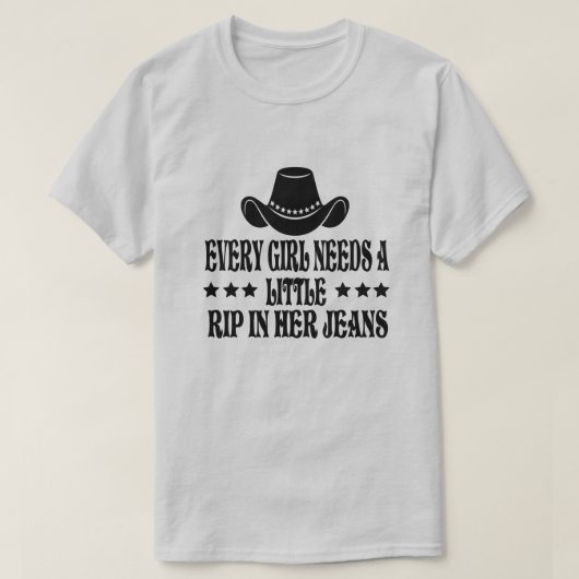 Elk meisje heeft een kleine riem nodig in haar Jea T-shirt (Design voorkant)