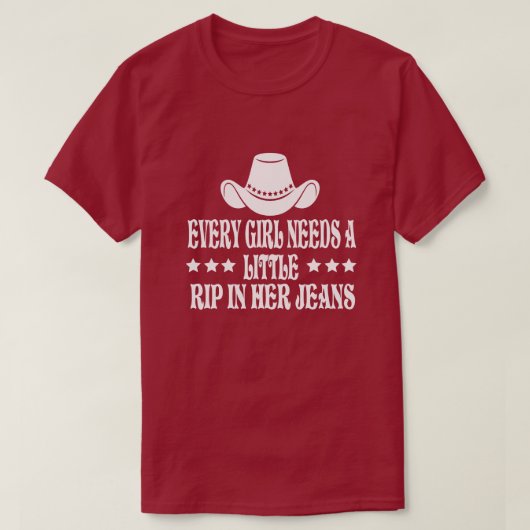 Elk meisje heeft een kleine riem nodig in haar Jea T-shirt (Design voorkant)
