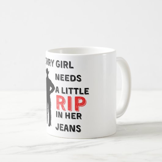 Elk meisje heeft een kleine rip nodig in haar jood koffiemok (Voorkant rechts)