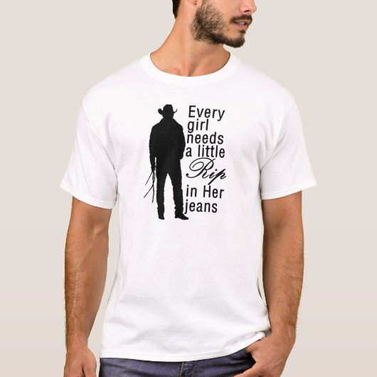 Elk meisje heeft een kleine rip nodig in haar jood t-shirt (Voorkant)