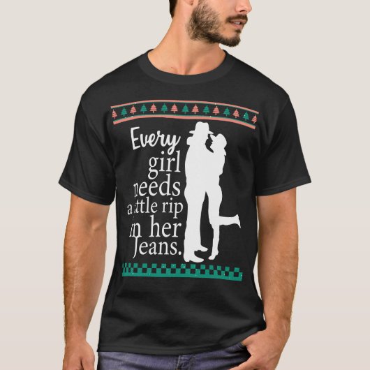 Elk meisje heeft een kleine rip nodig in haar jood t-shirt (Voorkant)