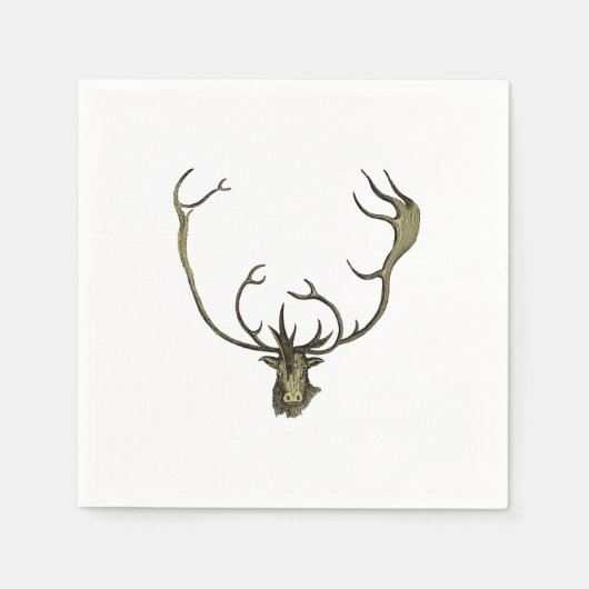  Elk met enorme Antlers Paper Party Servetten (Voorkant)