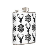 Elk met sneeuwvlokken heupfles (Rechts)