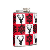 Elk met sneeuwvlokken heupfles (Rechts)