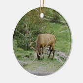 Elk met Velvet Antlers Keramisch Ornament (Links)