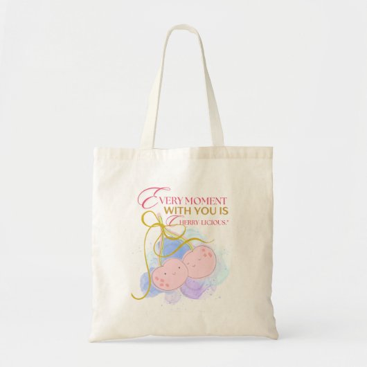 ELK MOMENT BIJ ONS IS CHERRY DELICIUS TOTE BAG (Voorkant)