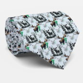 Elk Moose Antlers Herten Patroon Ontwerp Stropdas