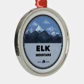 Elk Mountains Colorado Camping Metalen Ornament (Rechts)