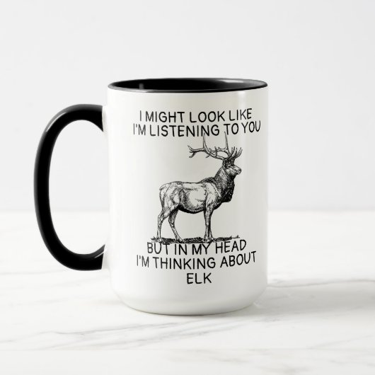 Elk Mug, Elk Gifts, Elk Lover Coffee Cu Mok (Links)