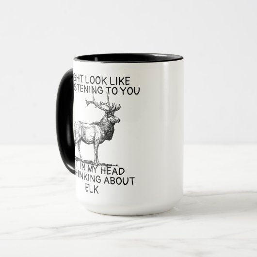 Elk Mug, Elk Gifts, Elk Lover Coffee Cu Mok (Voorkant links)
