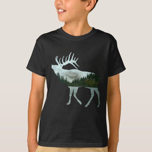 ELK NATUUR SCENERY T-SHIRT (Voorkant)