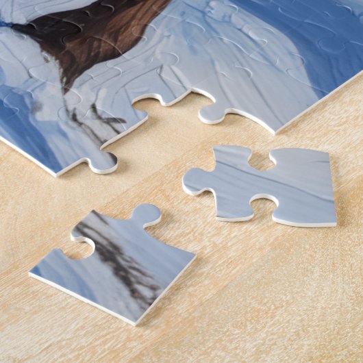 Elk Noble Bull Under the Northern Lights Hat Legpuzzel (Zijkant)