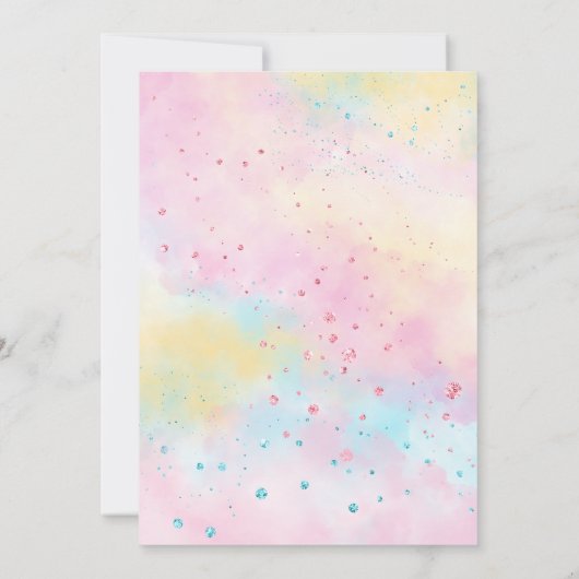 Elk nummer Eenhoorn Regenboog Verjaardagsfeest Kaart (Achterkant)