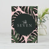 ELK NUMMER Tropische palmbladeren Wedatafel (Staand voorkant)