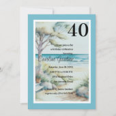 Elk nummer Verjaardag Blue Water Lake Ocean Kaart (Voorkant)