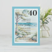 Elk nummer Verjaardag Blue Water Lake Ocean Kaart (Staand voorkant)