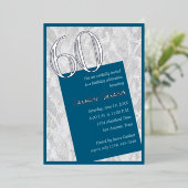 Elk nummer Verjaardag Elke kleur w / Kant Folie Uitnodiging (Staand Voorkant)