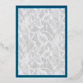 Elk nummer Verjaardag Elke kleur w / Kant Folie Uitnodiging (Achterkant)