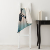 Elk op een bergrug bij zonsopgang sherpa deken (In situ)