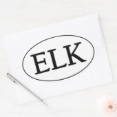 ELK Oval Logo Ovale Sticker (Envelop)