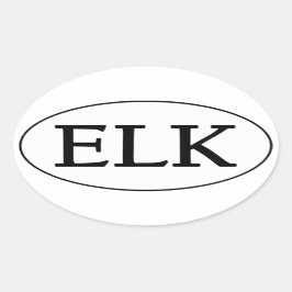 ELK Oval Logo Ovale Sticker