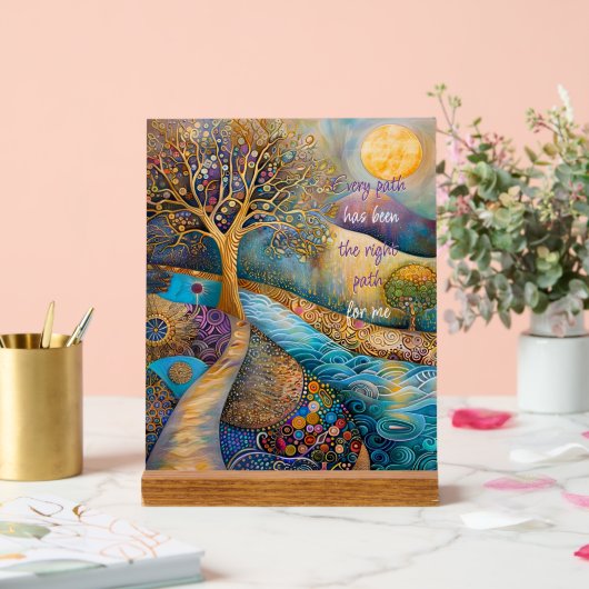 Elk pad is het juiste pad geweest Acryl teken Bord (Huwelijk)