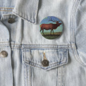 Elk Painting Ronde Button 5,7 Cm (In situ)